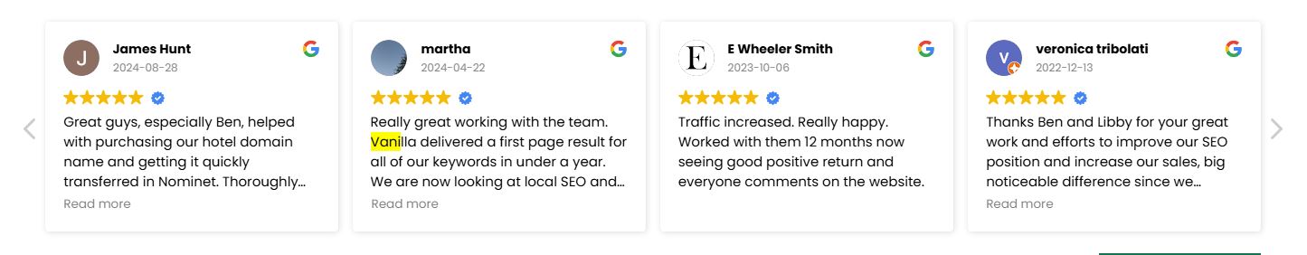 Our Google reviews